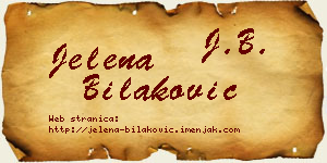 Jelena Bilaković vizit kartica